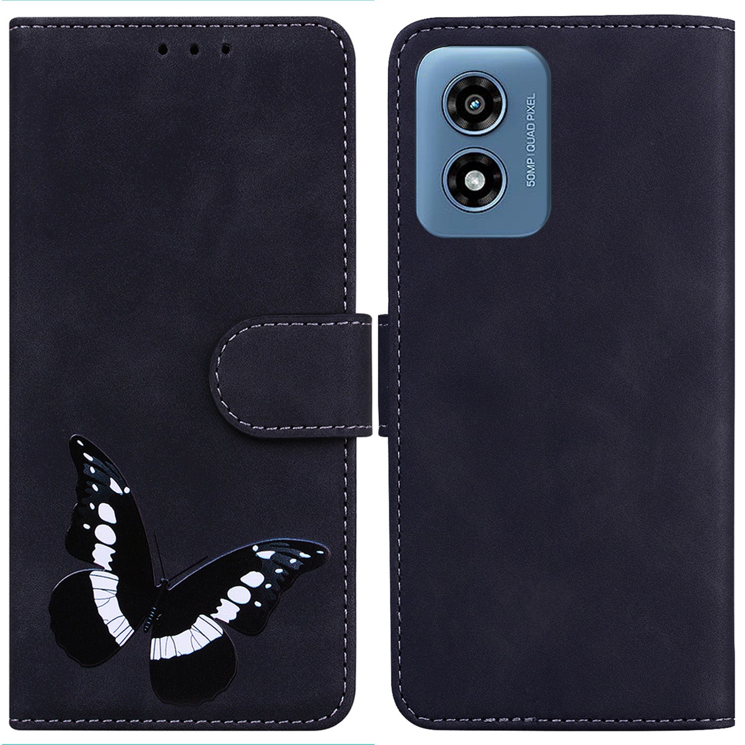 For Motorola Moto G Play (2024) 4G Case Butterfly Printing Anti-Scratch Leather Flip Phone Cover with Wallet For Motorola Moto G Play (2024) 4G Case Butterfly Printing Anti-Scratch Leather Flip Phone Cover with Wallet